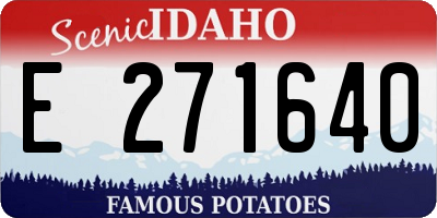 ID license plate E271640