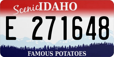 ID license plate E271648