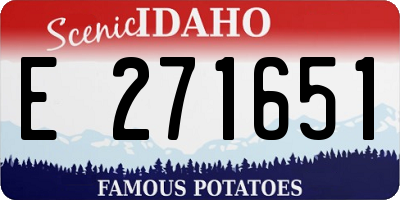 ID license plate E271651