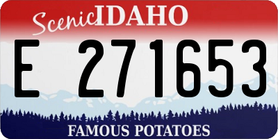 ID license plate E271653