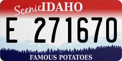 ID license plate E271670