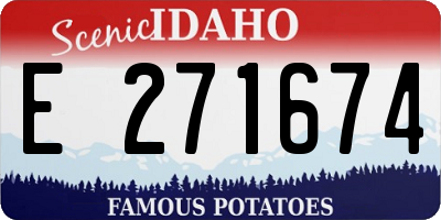ID license plate E271674
