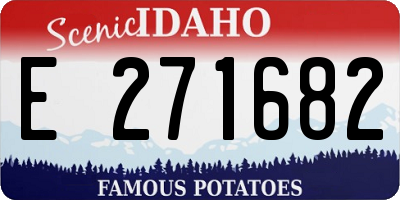 ID license plate E271682