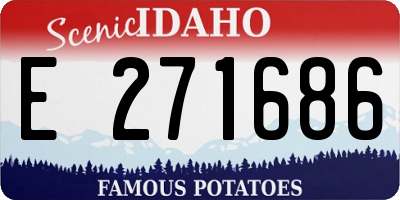 ID license plate E271686