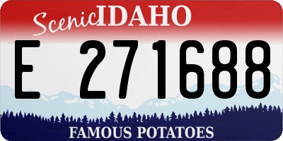 ID license plate E271688