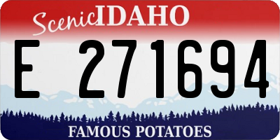 ID license plate E271694