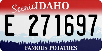 ID license plate E271697