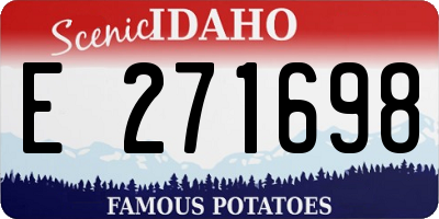 ID license plate E271698
