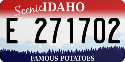 ID license plate E271702