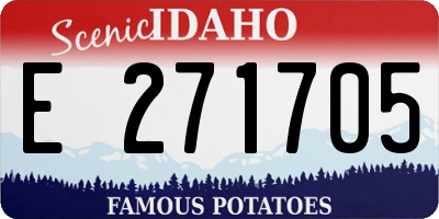 ID license plate E271705
