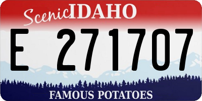 ID license plate E271707