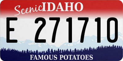 ID license plate E271710