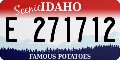 ID license plate E271712
