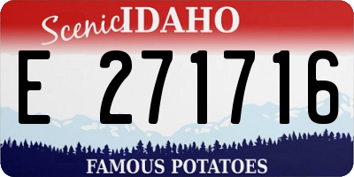ID license plate E271716