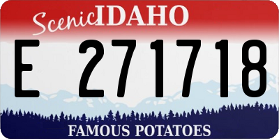 ID license plate E271718