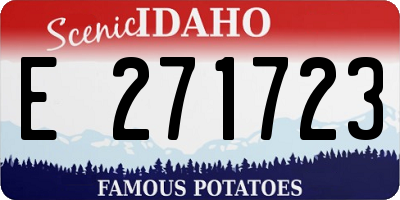 ID license plate E271723