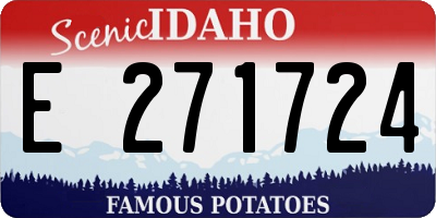 ID license plate E271724
