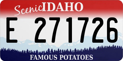 ID license plate E271726