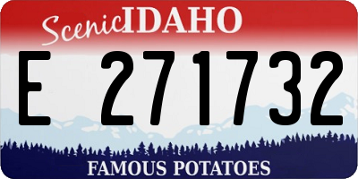 ID license plate E271732