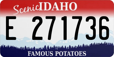 ID license plate E271736