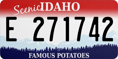 ID license plate E271742