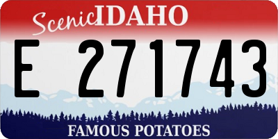 ID license plate E271743