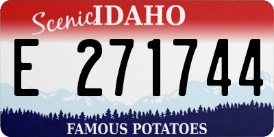 ID license plate E271744
