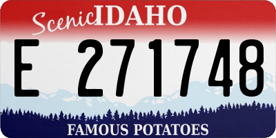 ID license plate E271748