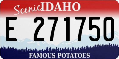 ID license plate E271750
