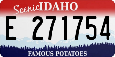 ID license plate E271754