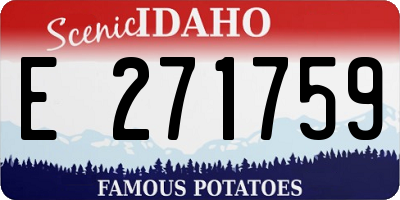 ID license plate E271759