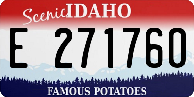 ID license plate E271760
