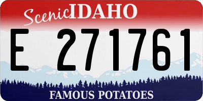 ID license plate E271761