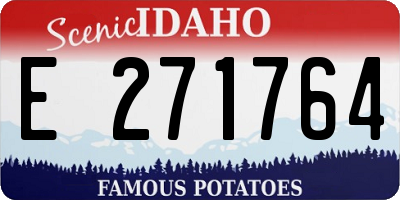 ID license plate E271764
