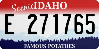 ID license plate E271765