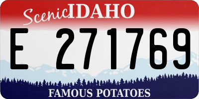 ID license plate E271769