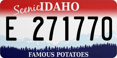 ID license plate E271770