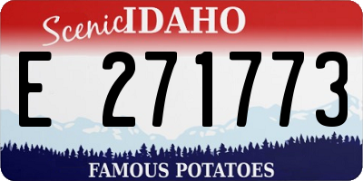 ID license plate E271773