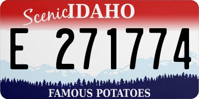 ID license plate E271774
