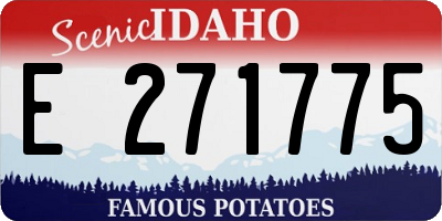 ID license plate E271775