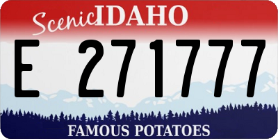 ID license plate E271777
