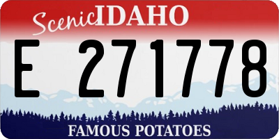 ID license plate E271778