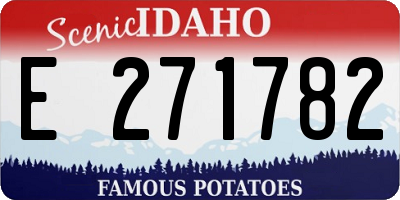 ID license plate E271782