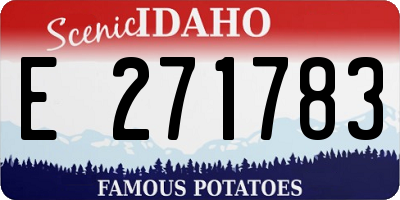 ID license plate E271783