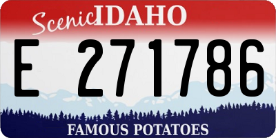 ID license plate E271786