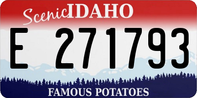 ID license plate E271793