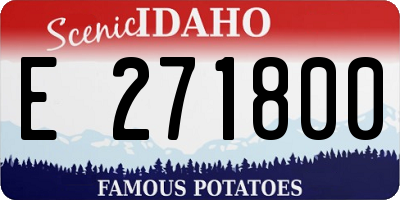 ID license plate E271800
