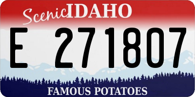 ID license plate E271807
