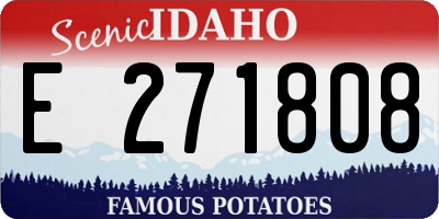 ID license plate E271808