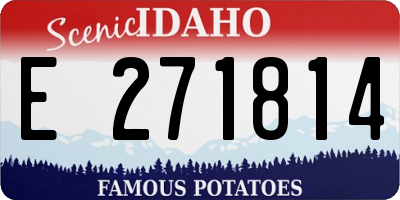 ID license plate E271814